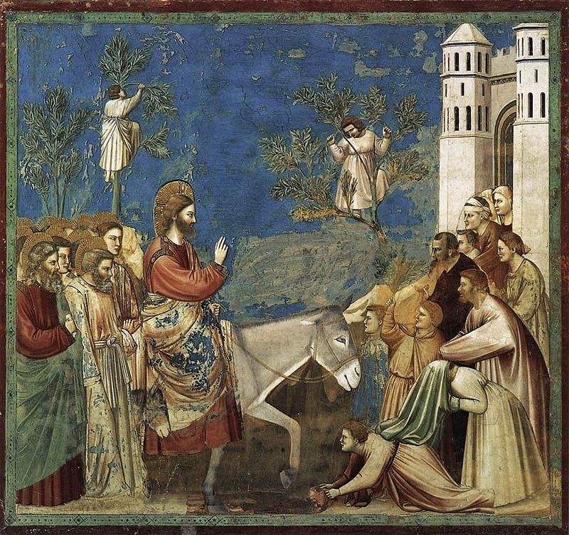 1 Giotto_di_Bondone_-_No._26_Scenes_from_the_Life_of_Christ_-_10._Entry_into_Jerusalem_-cappella scrovegni